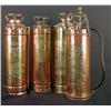 Image 1 : 1 lot of 4 Copper and Brass Fire Extinguishers