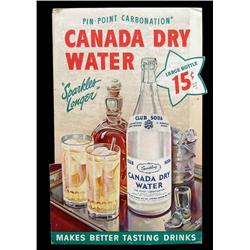 Canada Dry Ginger-Ale Sign   Cardboard    1950's