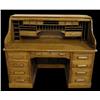 Image 1 : Quarter Sawn Oak "S" Curve Roll Top Desk