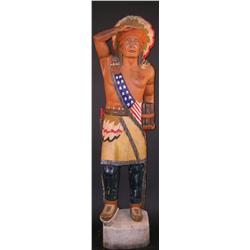 Wooden Indian Hand-Carved From Philippine Mahogan