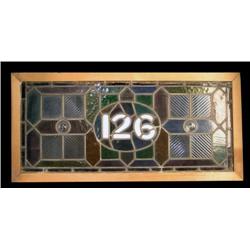 Stained Glass Transom Window "126"      38"x18"