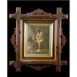 Nude Tinted  Parlor Photo by C. Gilhousen dated 1