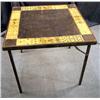Image 1 : Old Folding Card Table Showing Playing Cards