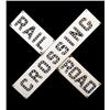 Image 1 : White Porcelain Railroad Crossing Sign with Jewel