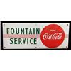 Image 1 : Coca-Cola Fountain Service Porcelain sign   1- Si