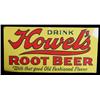 Image 1 : Howels Root Beer  Embossed  Tin Sign     12" x 24