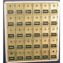 One section of (30)  Post Office Boxes   1900's