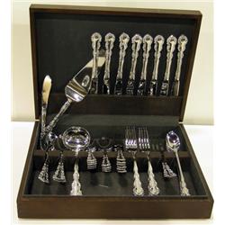 Set of Silverware in Wood Box