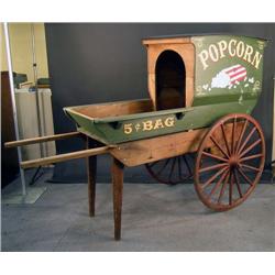 Flower Cart with Painted "Popcorn" Motif