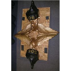 Pair of Cast Iron Architectural Post Office Eagle