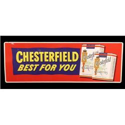 "Chesterfield Cigarettes" Tin Sign     c.1960's
