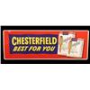 Image 1 : "Chesterfield Cigarettes" Tin Sign     c.1960's