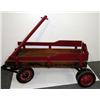 Image 1 : Red Wooden Greyhound Wagon W/Double Rear Wheels