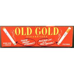 "Old Gold Cigarettes" Tin Sign   7 1/2" x 25 "