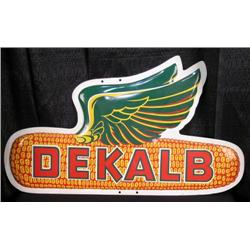 DeKalb "Flying Corn" Metal Sign    28"x16"