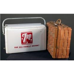 7-Up Picnic Cooler & Basket   Progress Refrig. Co