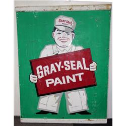 Gray-Seal Paint Sign    Metal     36"x48" High