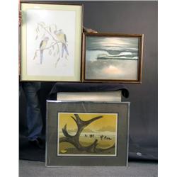 Lot of 3 Misc.  Artworks   All Signed