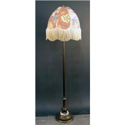 Vintage Floor Lamp with Brown Shade