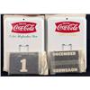 Image 1 : 2 Small Coca-Cola Calendars with Month & Day