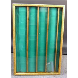 Oak & Glass Fronted Display Case    25"x3"x37"