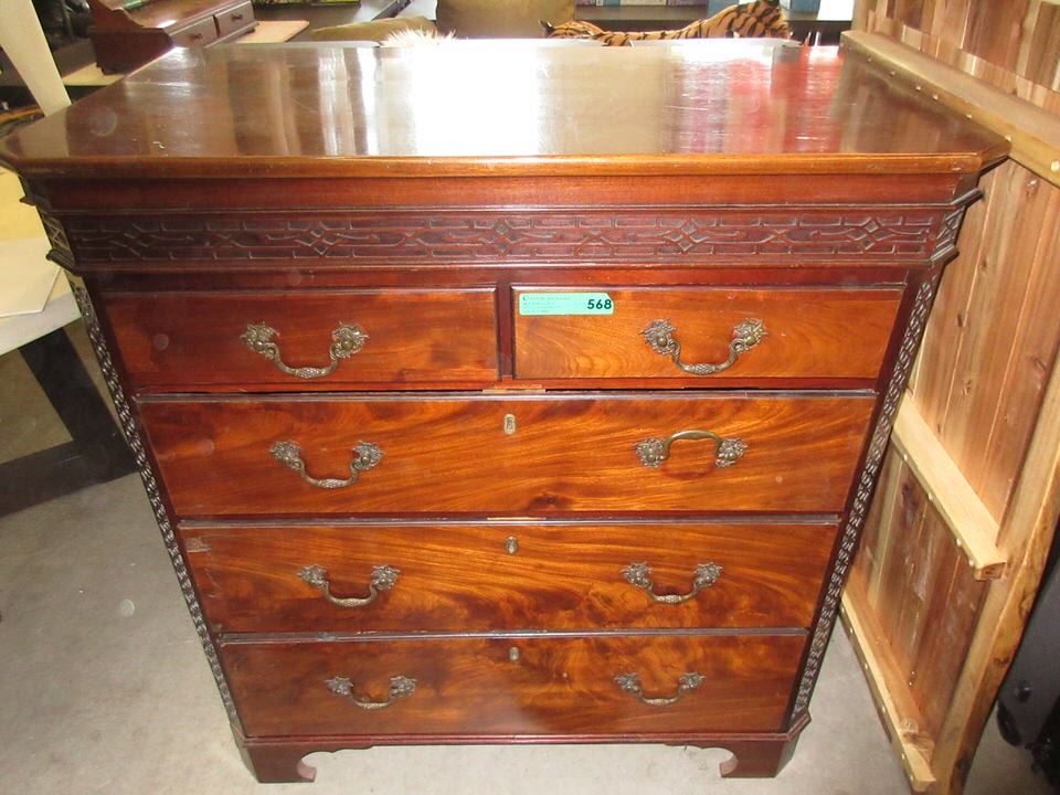Early Victorian Solid Mahogany Dresser ca1860