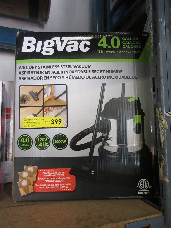 Big Vac 4.0 Gallon Wet/Dry Vacuum Store Return