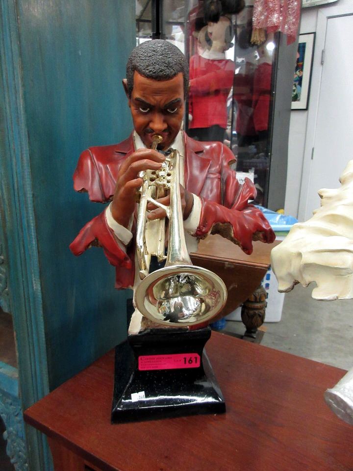 23 Inch Tall "Trumpet Player" Bust Statue
