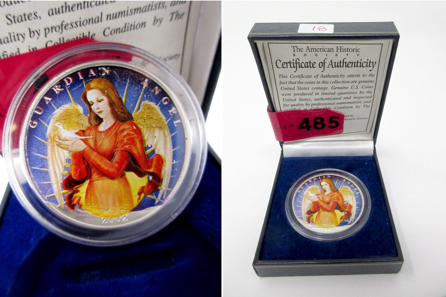 2002 USA 1 Oz .999 Fine Silver "Guardian Angel" Co