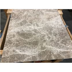 CRATE OF 75 NATURAL MARBLE TILES, 2' X 2', 300 SQ FT TOTAL