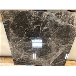 CRATE OF 75 NATURAL MARBLE TILES, 2' X 2', 300 SQ FT TOTAL