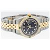 Image 3 : Rolex Mens 2 Tone 14K Black String Diamond & Emerald 36MM Datejust Wristwatch