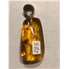 Image 2 : Large Beautiful Amber Pendant Filled with Insects and Plants 6.5 Total Grams Sterling Silver Clasp