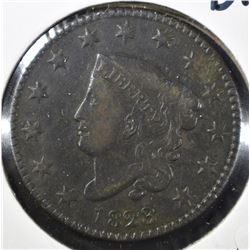 1823 LARGE CENT, VF+ KEY DATE