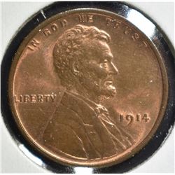 1914 LINCOLN CENT GEM RB STILL A LOT OF RED LEFT