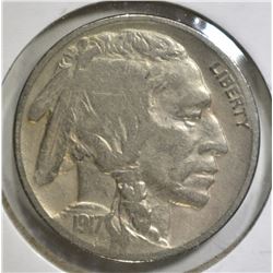 1917-D BUFFALO NICKEL, VF