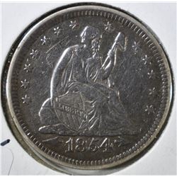 1854 WITH ARROWS SEATED QUARTER, AU
