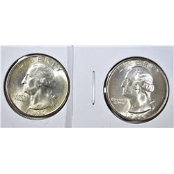 1936 & 37 GEM BU WASHINGTON QUARTERS