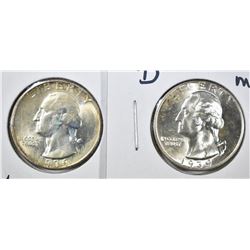 1939 & 39-D GEM BU WASHINGTON QUARTERS