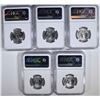 Image 2 : ( 5 ) 1964 WASHINGTON QTR NGC MS65