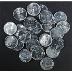 25-BU 1943-S LINCOLN STEEL CENTS