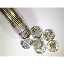 GEM BU ROLL OF 1944-P JEFFERSON SILVER WAR NICKELS