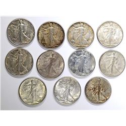 10-1943-S & 1-1943 WALKING LIBERTY HALF DOLLARS