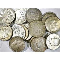 $10.00 FACE VALUE 90% SILVER HALF DOLLARS