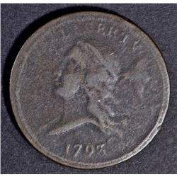 1793  LIBERTY CAP HALF CENT  XF