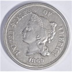 1869 PATTERN 5 CENTS, PROOF J-684