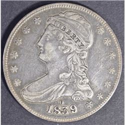 1839-O BUST HALF DOLLAR, XF+ KEY DATE!
