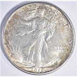 1918-S WALKING LIBERTY HALF DOLLAR, CH BU