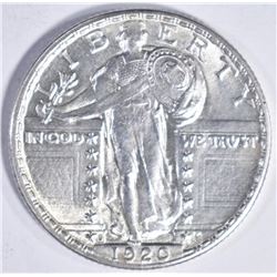 1920-S STANDING LIBERTY QUARTER, GEM BU