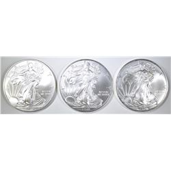 3-BU 2010 AMERICAN SILVER EAGLES